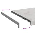 vidaXL Parapetné dosky Mramorový text 160 x 45 x 4,5 cm PVC