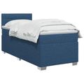 vidaXL Posteľ boxspring s matracom Modrá 90 x 190 cm Látka
