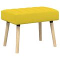 vidaXL Pruhovo prešitá lavica Svetložltá 60 x 40 x 45 cm Látka