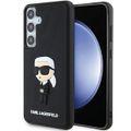 Obal Karl Lagerfeld pre Samsung Galaxy S24 Plus KLHCS24M3DRKINK čierny HC 3D RUBBER IKONIK NFT