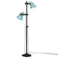 vidaXL Podlahová lampa 25 W šmuhovaná modrá 25x25x90/140 cm E27