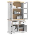 vidaXL Servírovacia skriňa CORONA Biela 100 x 48,5 x 179 cm
