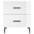 vidaXL Nočné stolíky 2 ks lesklé biele 40x35x47,5 cm kompozitné drevo