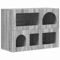 vidaXL Servírovacia skriňa ELST Sivý Sonoma 80,5 x 35 x 59 cm