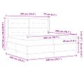 vidaXL Posteľ s pružinovým rámom s vankúšom Modrá 200 x 200 cm látka