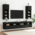 vidaXL TV skrinky s LED svetlami 2 ks čierne 30,5x30x90 cm