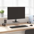 vidaXL Stojan na monitor čierny 100x20x8 cm tvrdené sklo a kov