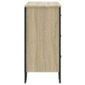 vidaXL Komoda so zásuvkami, dub sonoma 91x35,5x74,5cm kompozitné drevo
