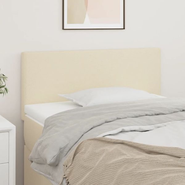 vidaXL Čelo postele krémové 100x5x78/88 cm umelá koža