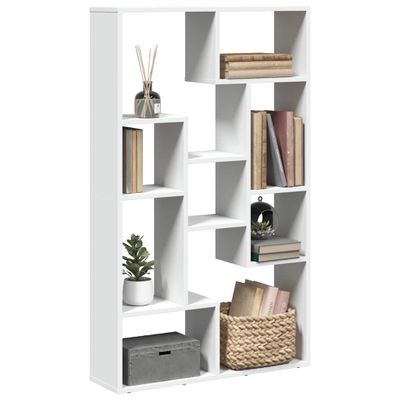 vidaXL Knižnica biela 72x20x120,5 cm kompozitné drevo