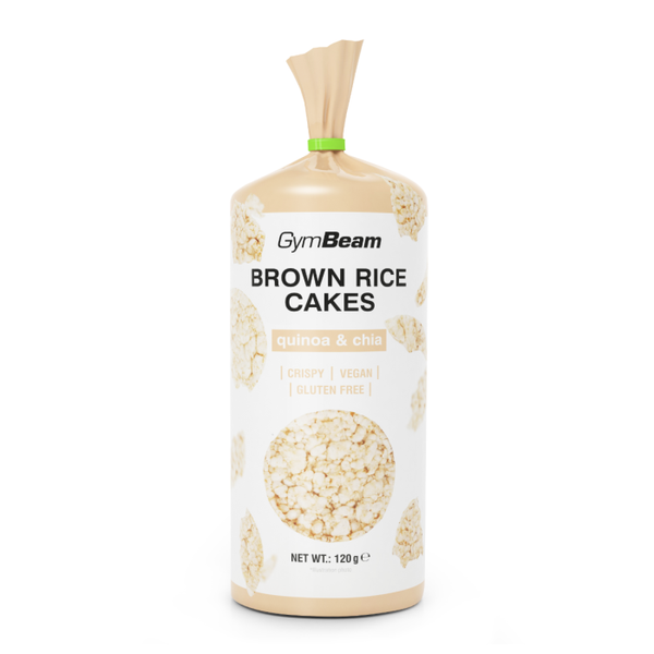 Hnedé ryžové chlebíčky - GymBeam, quinoa a chia, 120 g