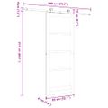 vidaXL Posuvné dvere ORKDAL 83 x 211 cm Biela a čierna