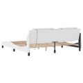 vidaXL Rám postele s LED bez matraca Zadar biely 200x200 cm