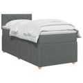 vidaXL Posteľ boxspring s matracom Tmavosivá 100 x 200 cm Látka