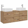 vidaXL Set kabinetov do kúpeľne 3 ks Dub artisan 49,5 x 41 x 63 cm