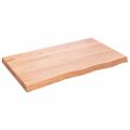 vidaXL Nástenná polica bledohnedá 100x60x(2-6) cm ošetrený masívny dub
