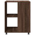 vidaXL Príručný stolík a kolieska hnedý dub 55x60x78 cm kompoz. drevo