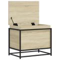 vidaXL Úložný box s vekom sivá sonoma 60x40x51,5 cm kompozitné drevo