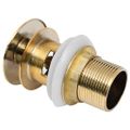 vidaXL Odtok s funkciou prepadu zlatý 6,4x6,4x9,1 cm
