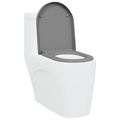 vidaXL WC sedadlo Sivá 49 x 36 x 4 cm Duroplast