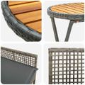 vidaXL Záhradný bistro set 3 ks Sivá polyratan