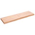 vidaXL Kúpeľňová doska bledohnedá 140x40x(2-6) cm ošetrený masív