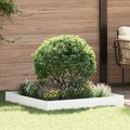 vidaXL Obrubník trávnika 100 x 100 x 20 cm Oceľ Biela