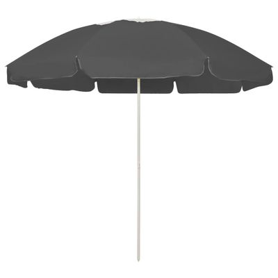 vidaXL Plážový slnečník, antracitový 240 cm