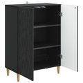 vidaXL Servírovacia skriňa Čierna 66 x 34,5 x 90 cm Kompozitné drevo