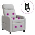 vidaXL Masážne relaxačné kreslo Oblá šedá Látka