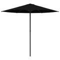 vidaXL Záhradný slnečník 230 x 230 cm Polyester Obdĺžnikový Čierna
