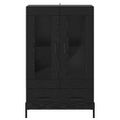 vidaXL Highboard CORONA Čierny dub 69,5 x 31 x 115 cm Kompozitné drevo