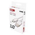 Kábel USB-C 2.0 - USB-A 2.0 biely 1,00 m EMOS SM7025W