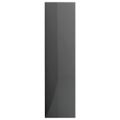 vidaXL Knižnica s 3 policami, lesklá sivá 60x30x114 cm, drevotrieska