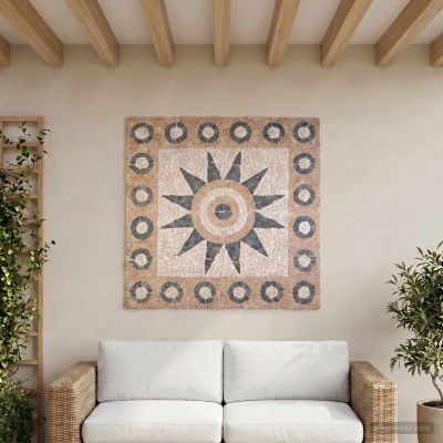 vidaXL Mosaikové dlaždice s kvetinovým vzorom Viacfarebný 120 x 120 cm