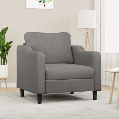 vidaXL Jednomiestna pohovka, tmavosivá 60 cm, látka