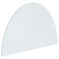 vidaXL Sklenená doska krbu Priehľadná 800 x 500 mm Sklo