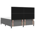 vidaXL LED box s pružinami Svetlo šedá a biela 180 x 200 cm