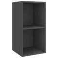 vidaXL 4-dielna súprava TV skriniek, lesklá sivá, kompozitné drevo