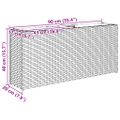 vidaXL Záhradný kvetináč s 2 nádobami čierny 90x20x40 cm polyratan