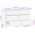 vidaXL Komoda set 2 ks Biela 120 x 33 x 75 cm Masívne mango drevo