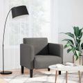 vidaXL Rozkladacia stolička s podrúčkami Svetlosivá 54 cm