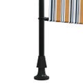 vidaXL Vonkajšia roleta žlto-biela 200x270 cm látka a oceľ