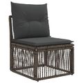 vidaXL Súprava záhradných pohoviek 14 ks Sivá polyratan