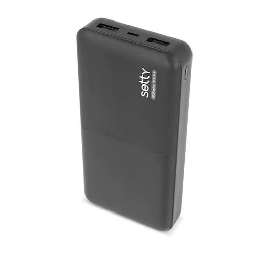 SETTY čierna powerbanka 20000mAh 5V GSM043161