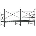 vidaXL Váľanda s kolíkom bez matraca Čierna 90x190 cm Oceľ