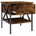 vidaXL Nočné stolíky 2 ks dymový dub 40x42x45 cm kompozitné drevo