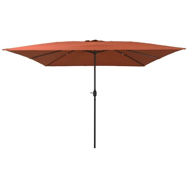 vidaXL Záhradný slnečník Tehlová 295 x 295 x 245 cm Polyester a oceľ