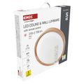 LED nástenné svietidlo ILVI, kruhové 45 W, stmievanie + CCT, drevo