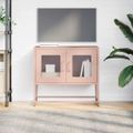 vidaXL TV skrinka Ružová 68x39x60,5 cm Oceľ valcovaná za studena